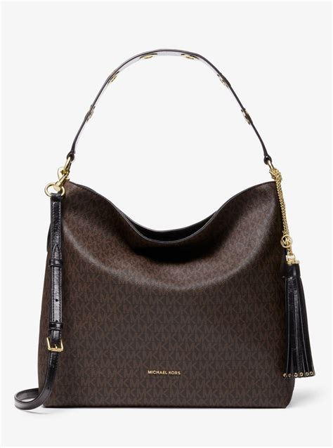 michael kors lena large shoulder bag|michael kors large brooklyn bag.